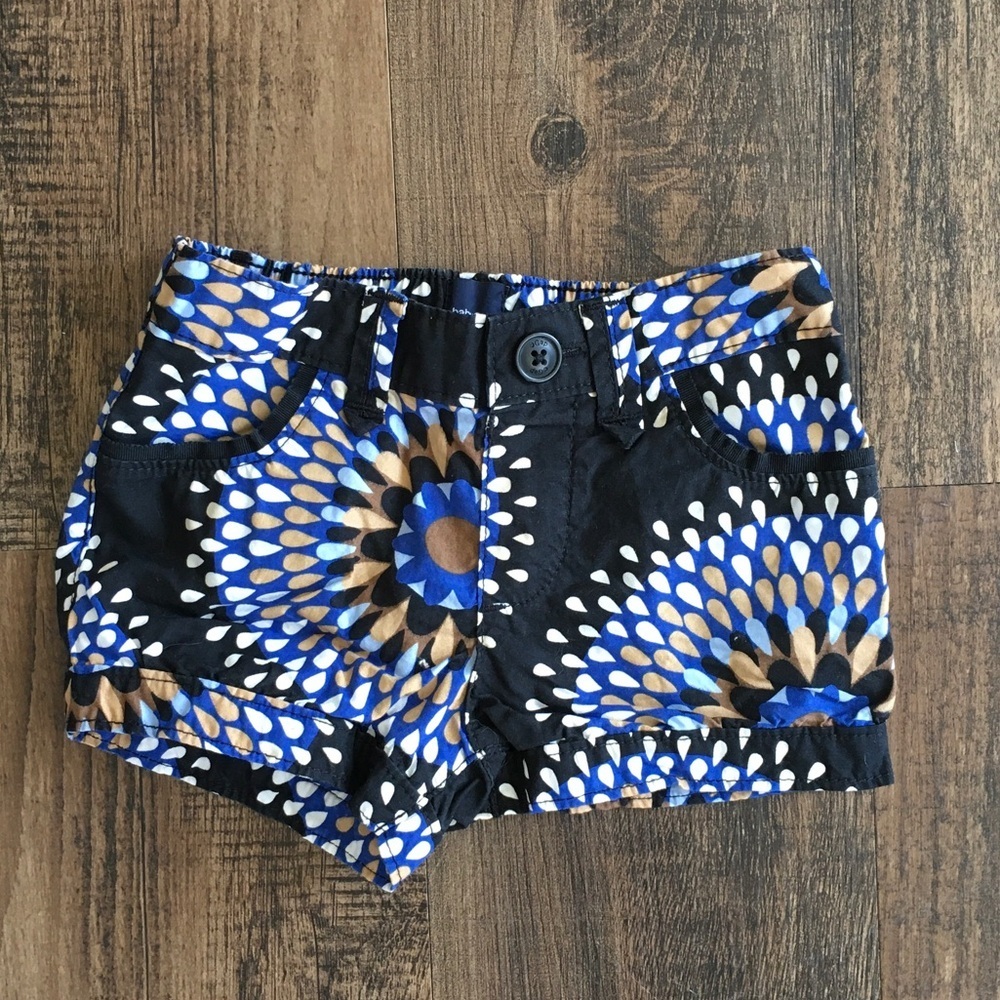 GAP Kids Black and Blue Patterned Shorts